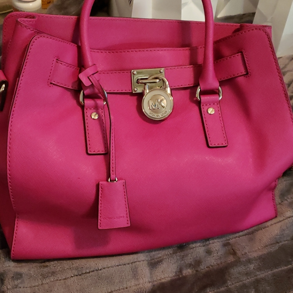 Michael Kors Fushia Hamilton Bag